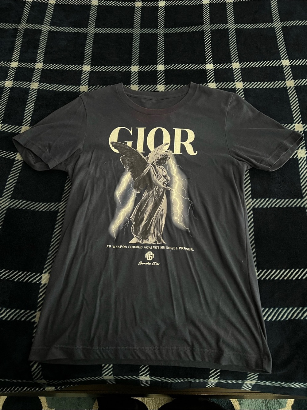 Navy Blue Gior Angel Graphic T shirt Size Small